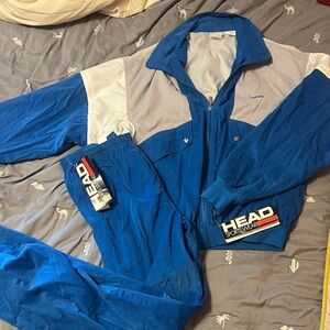HEAD Blue and White Sports Tracksuit Set